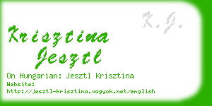 krisztina jesztl business card